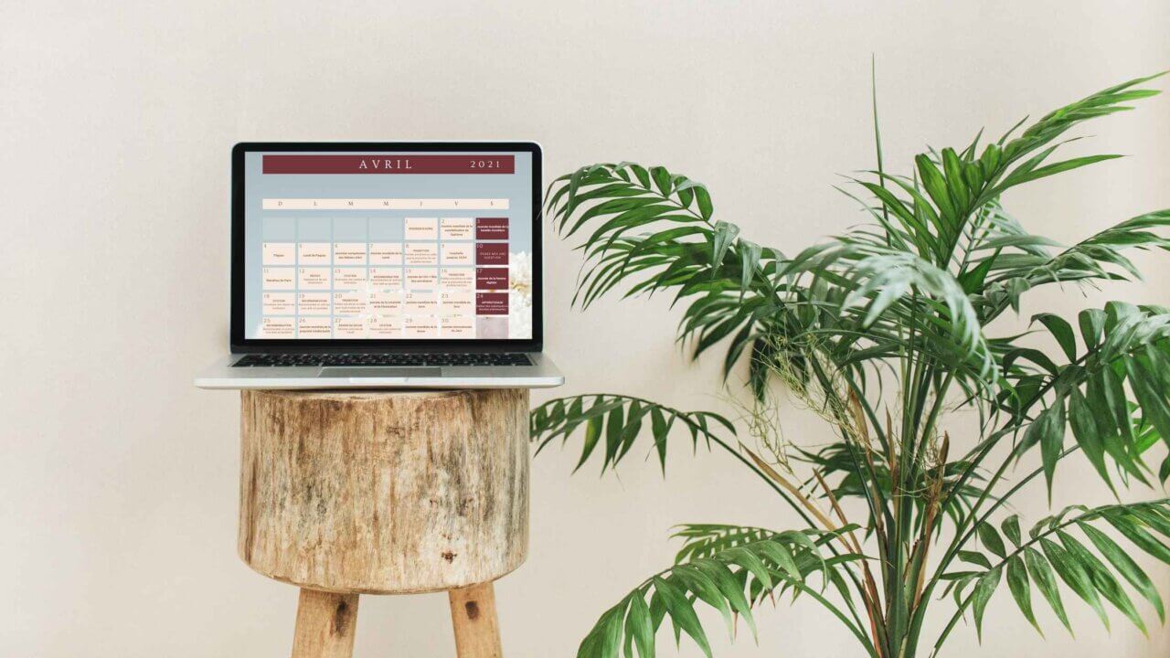 Calendrier éditorial réseaux sociaux avril 2021